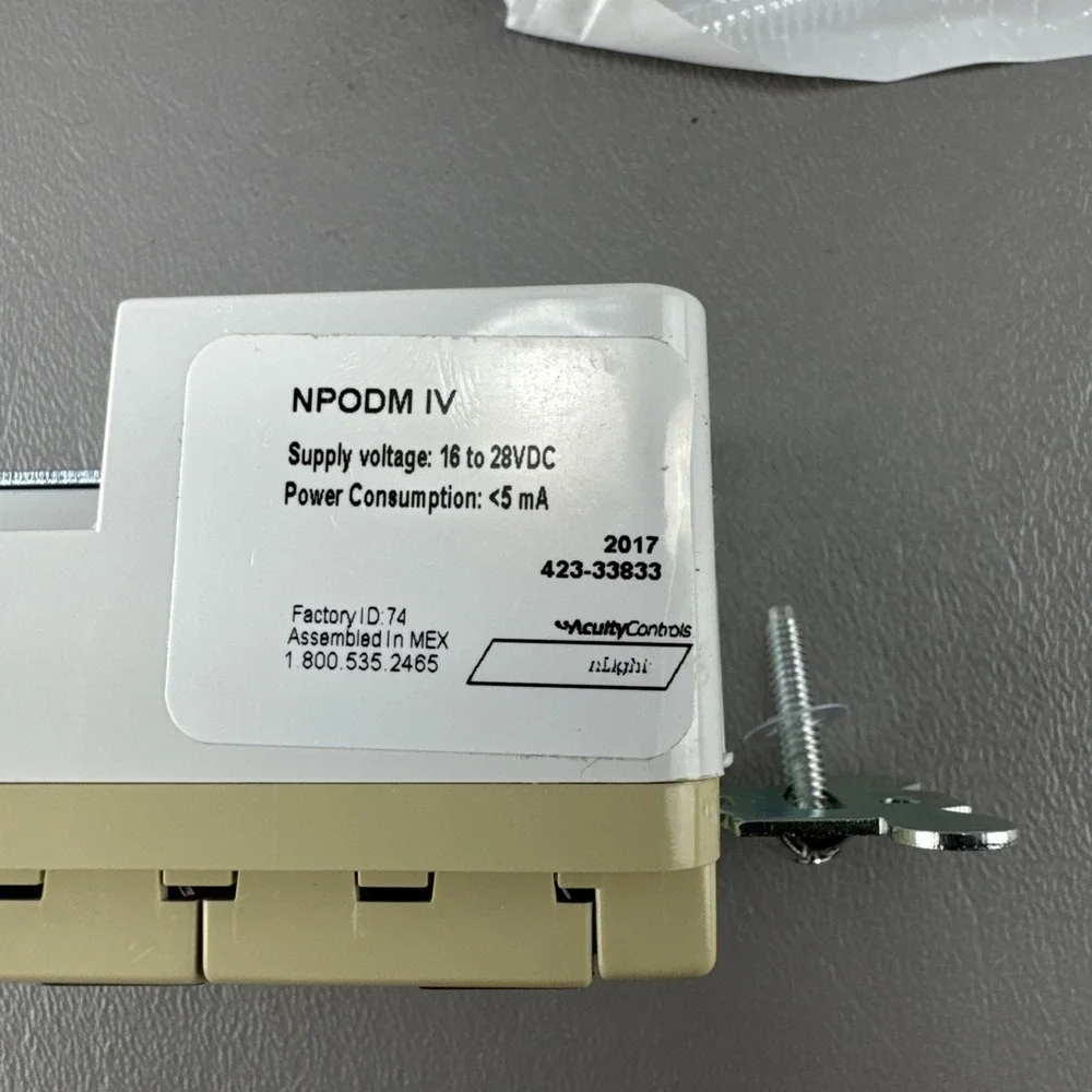 Acuity Controls NPODM IV nLight Push Button Switch Ivory 204V9N New